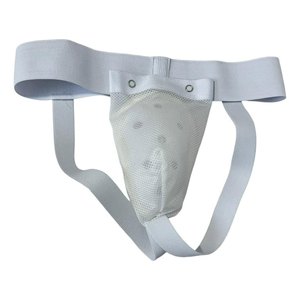 White male groin guard