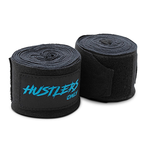 Black 'Hustler' branded hand wraps